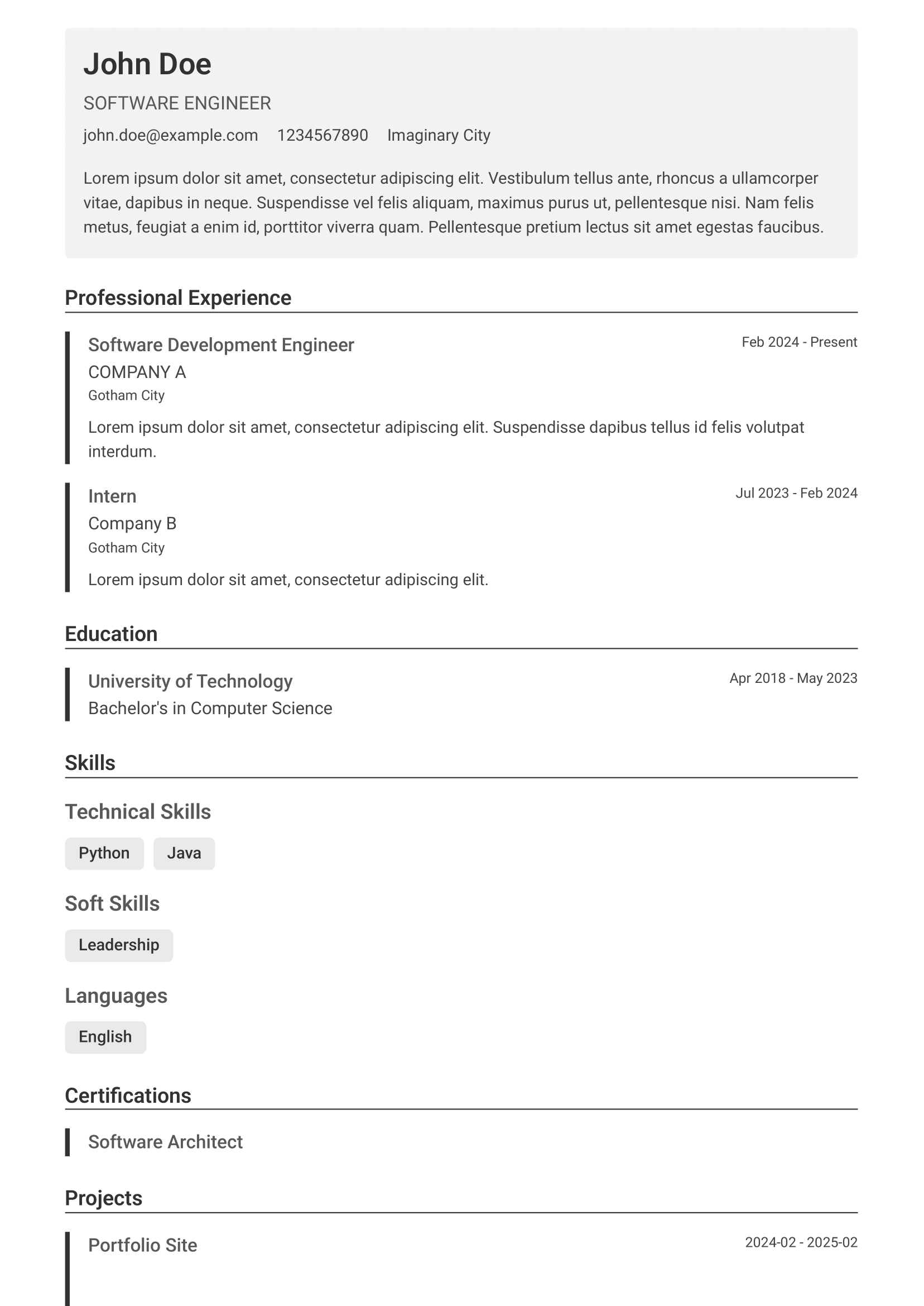 Career Transition preview